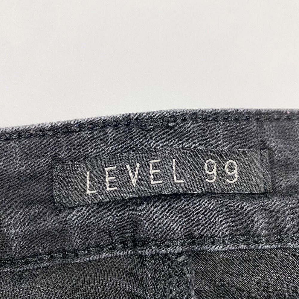 Level 99 Mid Rise Stretch Skinny Jegging Jeans Womens 27 Black - Picture 5 of 6